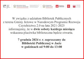 Biblioteka czynna w sobotę
