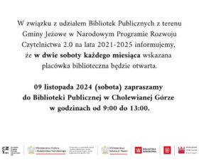 Biblioteka czynna w sobotę