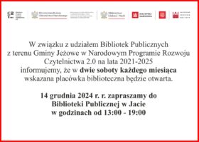 Biblioteka czynna w sobotę