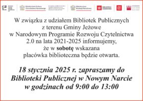 Biblioteka czynna w sobotę