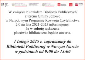 Biblioteka czynna w sobotę